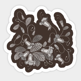 Morning glory flower embroidery Sticker